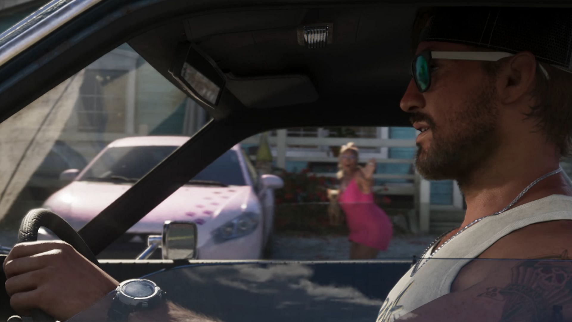Child support can be heard in this part of the second trailer (Image via Rockstar Games)